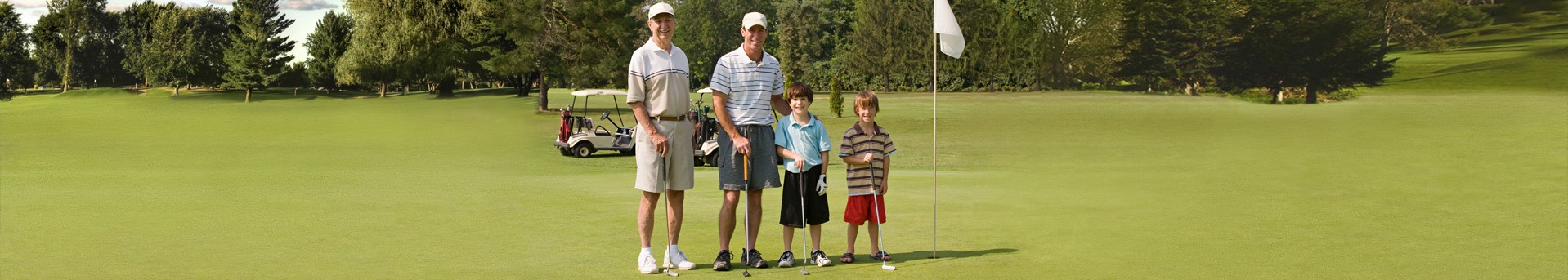 country club members all ages on golf course